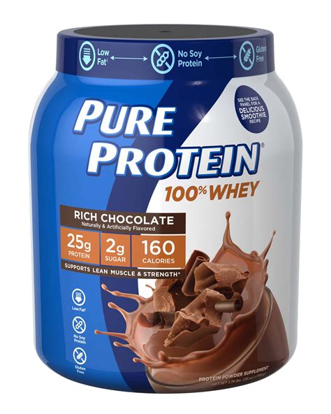 Pure Protein 100 Whey Protein Powder Rich Chocolate 25 G Protein 1