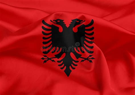 Albania National Flag Design Var3 Stock Illustration Illustration Of