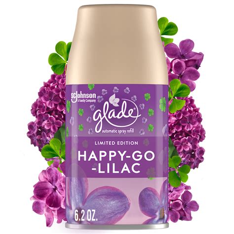 Glade Automatic Spray Refill Automatic Air Freshener Happy Go Lilac Scent Infused With