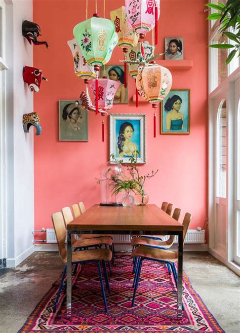 Beautiful Bohemian Spaces Bohemianasian Inspired Dining Room