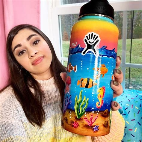 Cute art of moriah elizabeth throw pillow redhot89. Moriah Elizabeth | Art/Crafts on Instagram: "My custom hydro flask from a few weeks back....plus ...