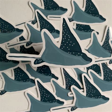 Manta Ray Sticker By Squiddllr On Etsy Themed Stickers Etsy Artist Love Stickers