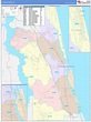 St. Johns County, FL Wall Map Color Cast Style by MarketMAPS - MapSales
