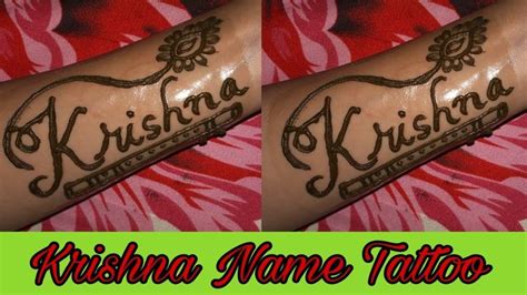 Krishna Name Tattoo2019 Janmashtami Special Mehndi Design Mehndi