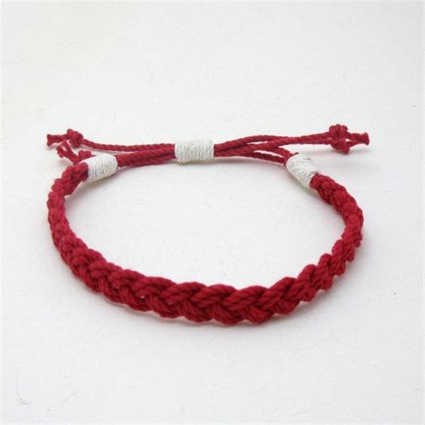 Nautical Knot Adjustable Woven Anklet Choose From 17 Colors Handmade