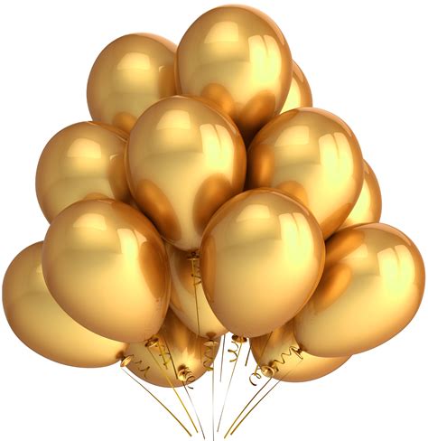 Golden Balloons Transparent PNG StickPNG