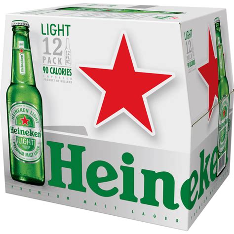 Heineken 12 Pack Light Beer 12 12 Fl Oz Bottles Lagers Fairplay Foods