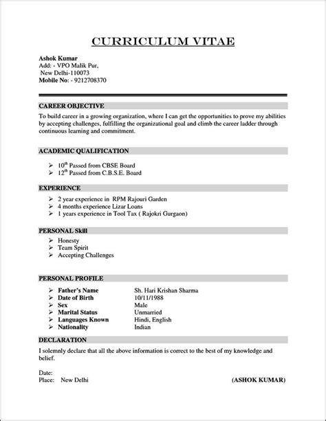Type of resume and sample, format of cv for job pdf. How To Write A Curriculum Vitae in 2020 | Cv resume sample ...