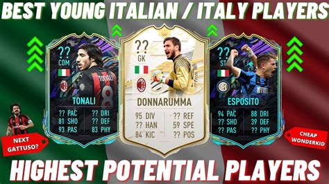 FIFA BEST Babe ITALIAN PLAYERS IN CAREER MODE HIGHEST POTENTIAL PLAYERS YouTube