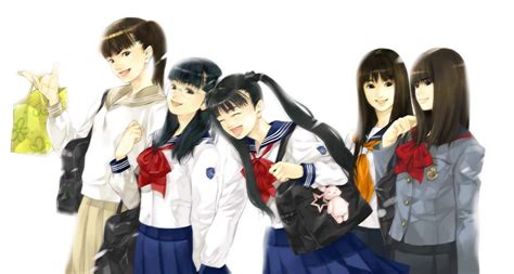 Safebooru 5girls Aino Minako Bag Bishoujo Senshi Sailor Moon Black Hair Bow Brown Hair Closed