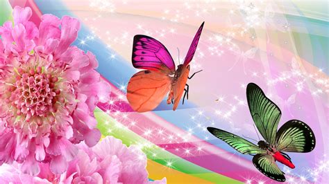 Rainbow Butterfly Wallpaper Hd 09663 Baltana