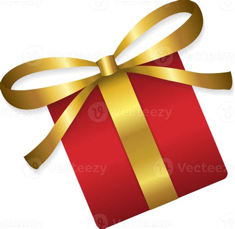Red T Box With Gold Ribbon Png 13793093 Png