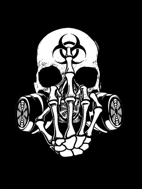 Biohazard Zombie Skull F U Scarf By Ratherkool Redbubble Gas Mask