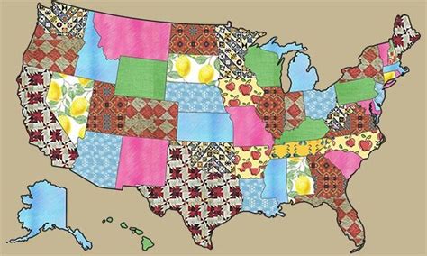 usa patchwork map quilt pattern diy stencils  create united states patterns monograms