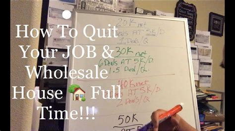 How To Quit Your Job And Wholesale Houses Full Time