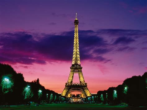 Eiffel Tower At Night Paris France Postcard Eiffel Tower At Night