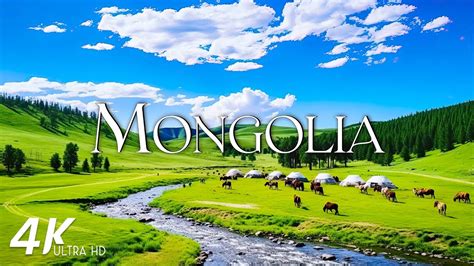 Flying Over Mongolia 4k Video Uhd Peaceful Piano Music With