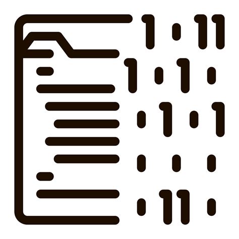 Binary File Coding System Vector Icon 17531059 Vector Art At Vecteezy