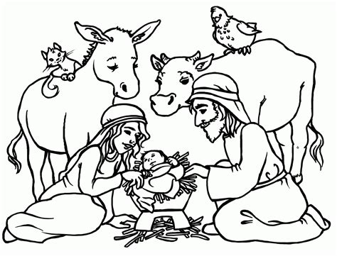 Jesus In The Manger Coloring Page Clip Art Library