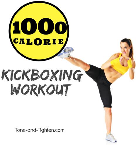 1000 Calorie Cardio Kickboxing Workout Tone And Tighten