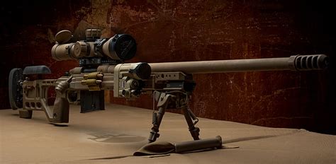 Free Download Gray And Black Barrett Rifle With Scope Weapons