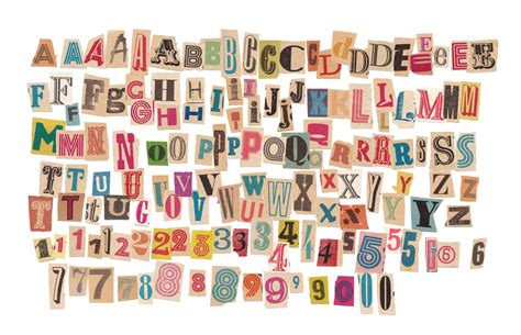 142 Retro Magazine Cutout Letters (PNG Transparent) | OnlyGFX.com