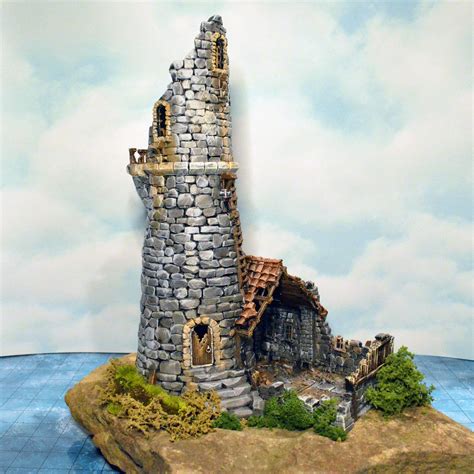 Ruined Lighthouse 15mm 28mm For Dandd Terrain Dnd Pathfinder Coastal
