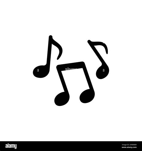 Music Note Icon In Flat Style Song Vector Illustration On White