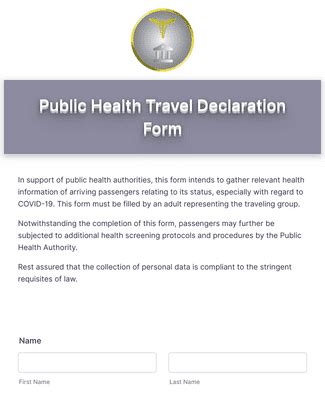 All individuals who wish to enter malta must complete the public health travel declaration and the passenger locator form. Public Health Travel Declaration Form Template | JotForm