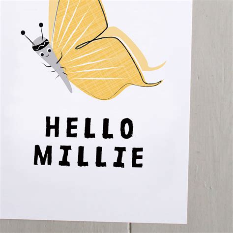 Personalised Butterfly Print By Small Dots