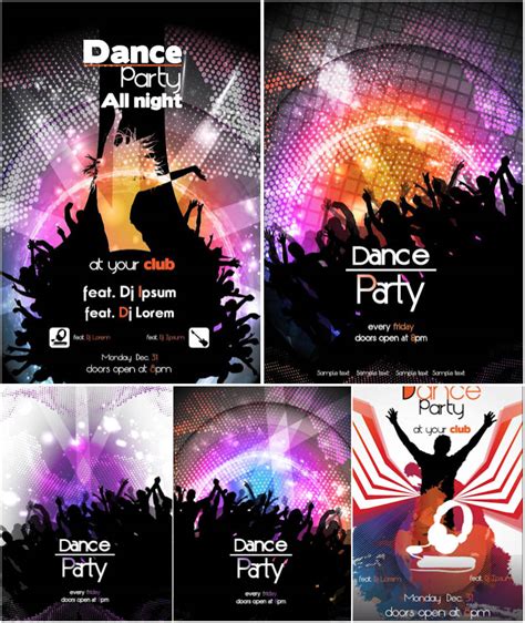 Flyer On Dance Party Vector Free Download Vectorpicfree