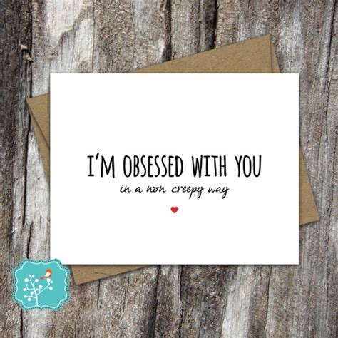 Funny Cards Im Obsessed With You In A Non By Flairandpaper
