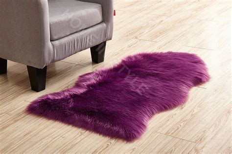 Funky Gadgets Plain Soft Fluffy Faux Fur Sheepskin Rug Rugs Hairy