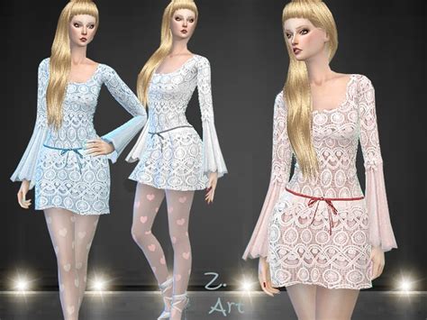 Fairylike Lace Dress By Zuckerschnute20 At Tsr Sims 4 Updates
