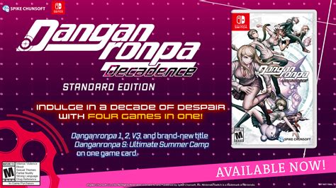 Danganronpa Decadence Available Now For Nintendo Switch™ Spike Chunsoft
