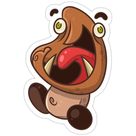 Excited Goomba Stickers By Artdyslexia Redbubble
