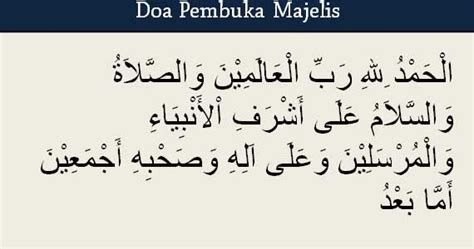Penutup majlis ringkas related files 4 Doa Pembuka Majelis yang Sesuai Sunnah + Artinya | Doa ...