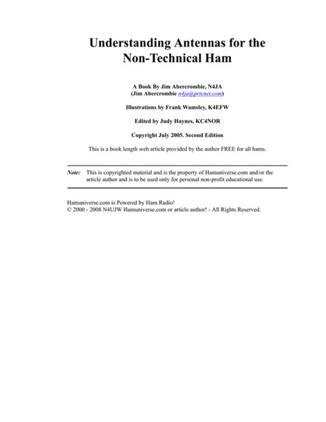 understanding antennas for the non technical ham