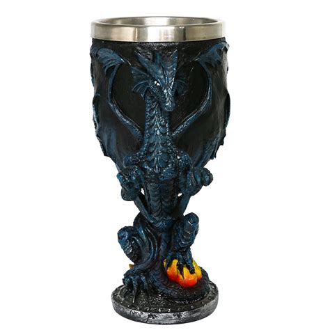 Buy Alikiki Medieval Fantasy Blue Dragon Goblet Dungeons And Dragons