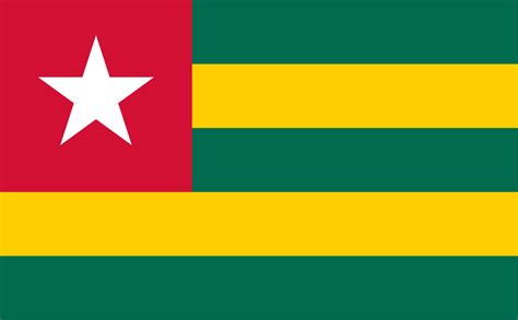 Togo Flag Harrison Flagpoles Digital Print Handsewn Eco Flag