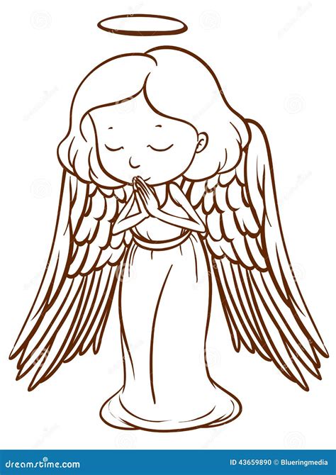 Angel Praying Logo Vector Illustration 29722560