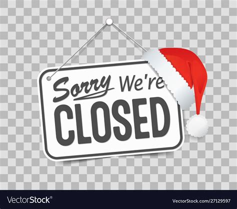 Red Sign Sorry We Are Closed Royalty Free Vector Image