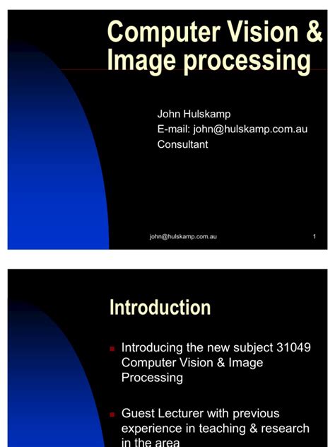 Computer Vision And Image Processing Image Resolution Field Of View