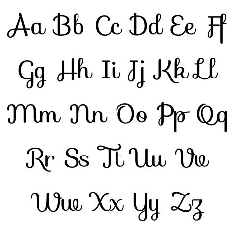 Cursive Letters Lowercase And Uppercase A Z