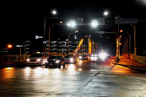 3840x2560 Bridge Cars City Dark Night Night Lights Road Street