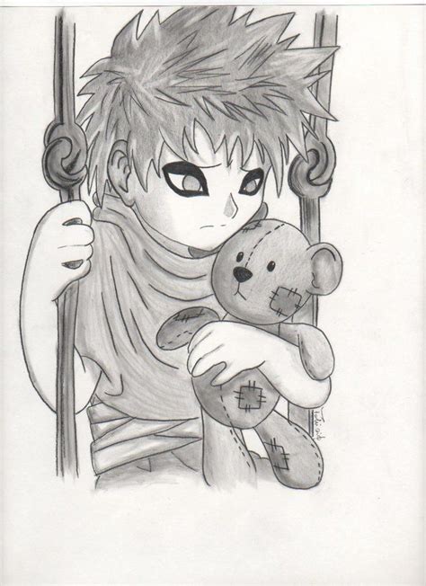 Sad Little Gaara Otaku Anime Anime Naruto Anime Chibi Anime Lineart