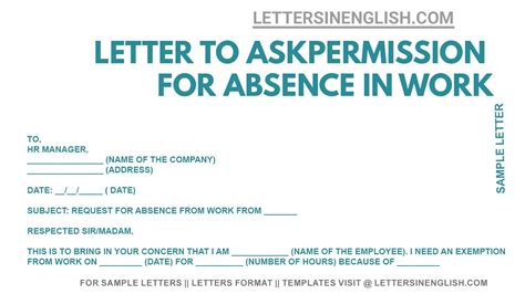 How To Write A Letter Asking For Permission To Be Absent From Work Letters In English Youtube