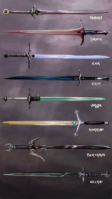 Video Game Swords For Your Game Espadas Arte De Espada Tipos De Espadas