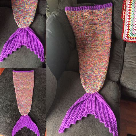 Crochet Mermaid Tail Snuggle Blanket Cocoon Pattern By