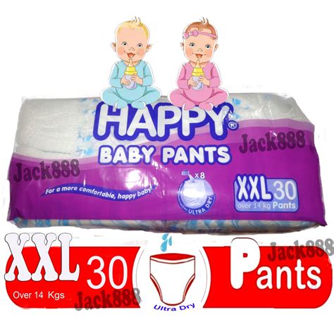 Happy Baby Pants Diaper Ultra Dry 30pcs Xxl Shopee Philippines